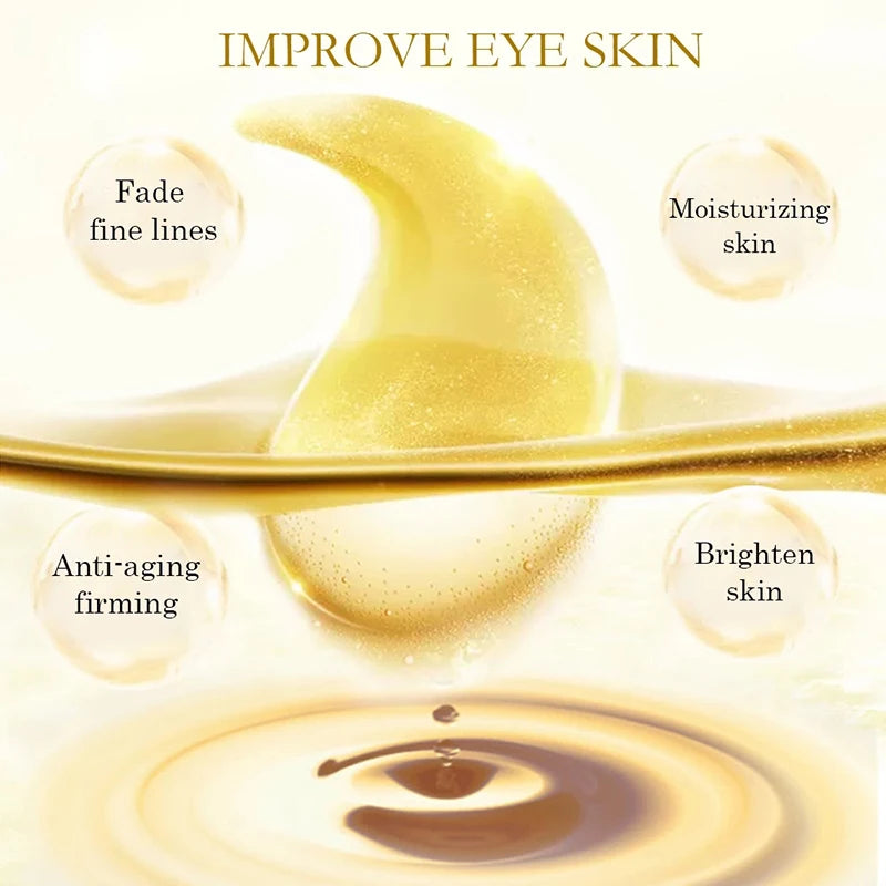 SERSANLOVE Gold Collagen Eye Patches for Dark Circles and Anti-Aging