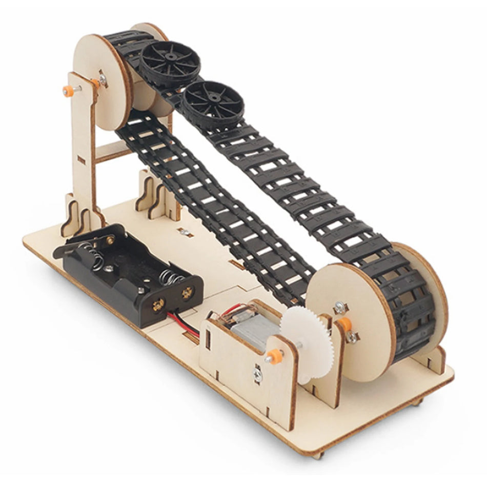 3D Wooden Electric Conveyor Belt Puzzle Model Kit | STEAM DIY for Kids &amp; Adults Default Title