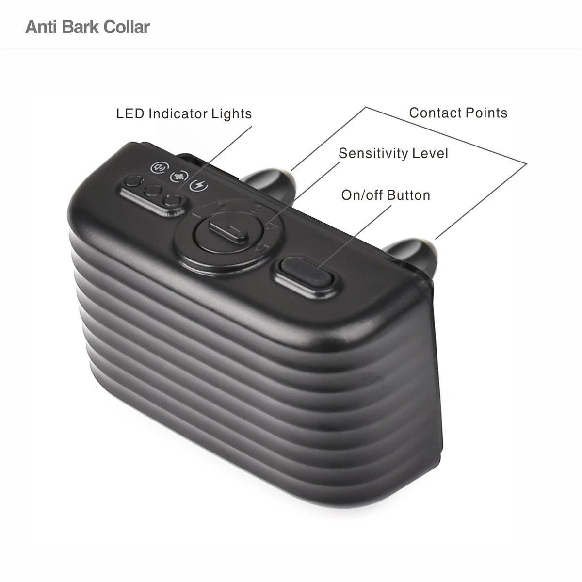 DobeChoice Bark Collar &ndash; Waterproof Rechargeable 3 Modes