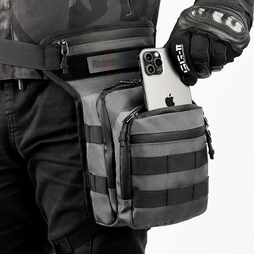 Rhinowalk Motor Waist Bag 3L Motorcycle Waist Packs Leg Bag Thigh Belt Hip Bum Travel Cell/Mobile Phone Purse Fanny Pack Bags by InterCyprus Trading Ltd