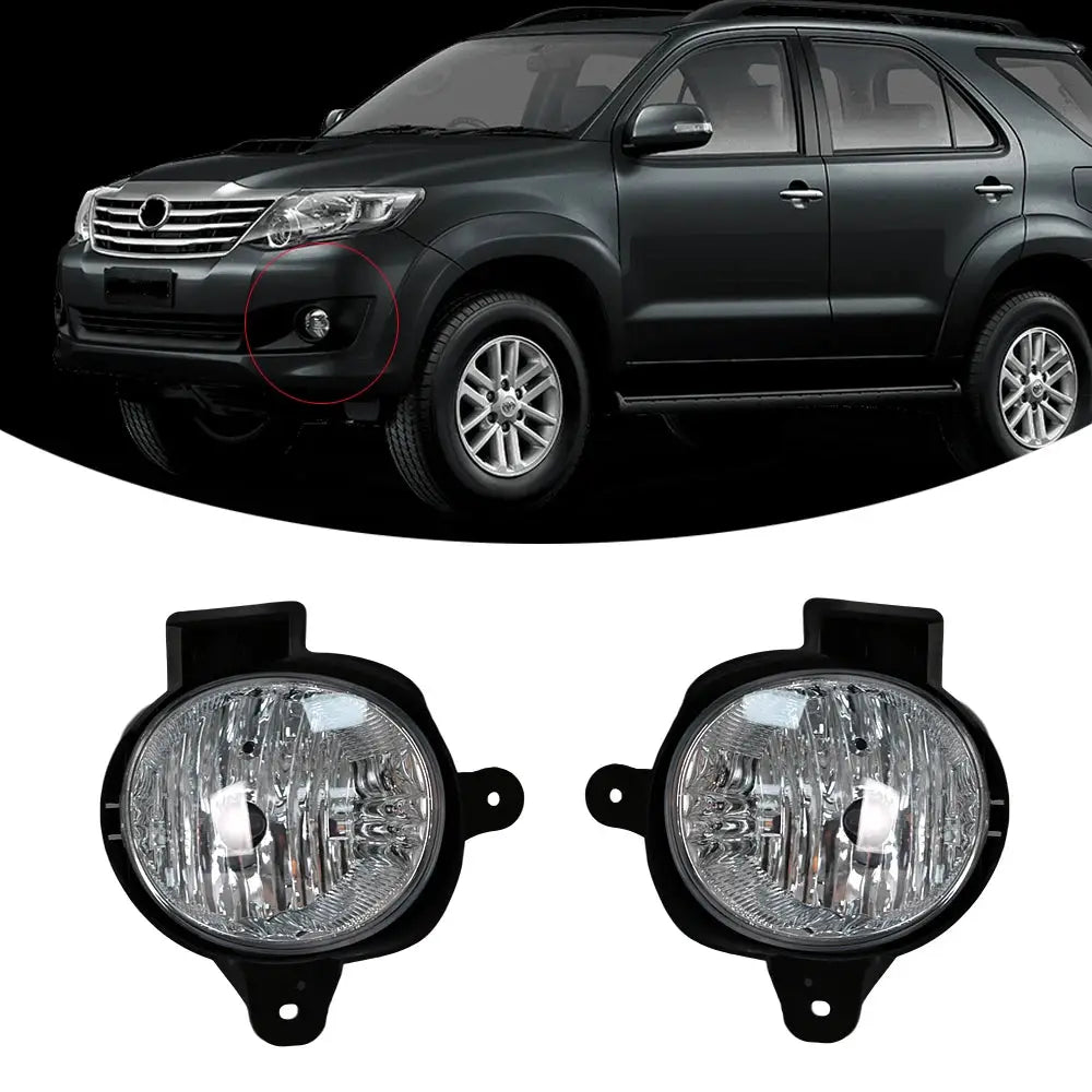 For Toyota Hilux Vigo Champ 2011 2012 2013 2014 M&C Car Fog Light Assembly Kit Front Bumper Fog Lamp Replacement Harness Switch by InterCyprus Trading Ltd
