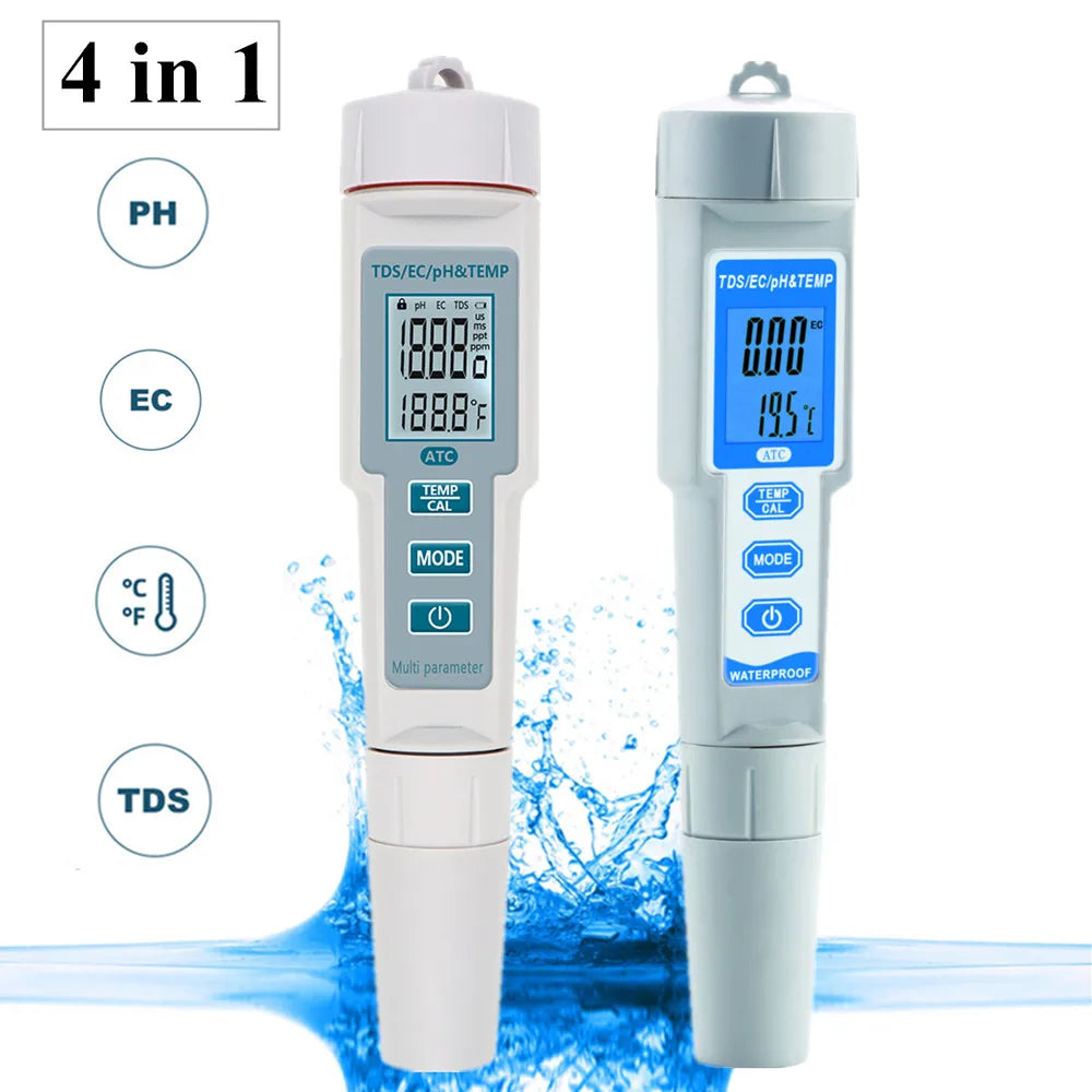 PH-686 4 in 1 Water Quality Meter &ndash; Waterproof ATC Temp