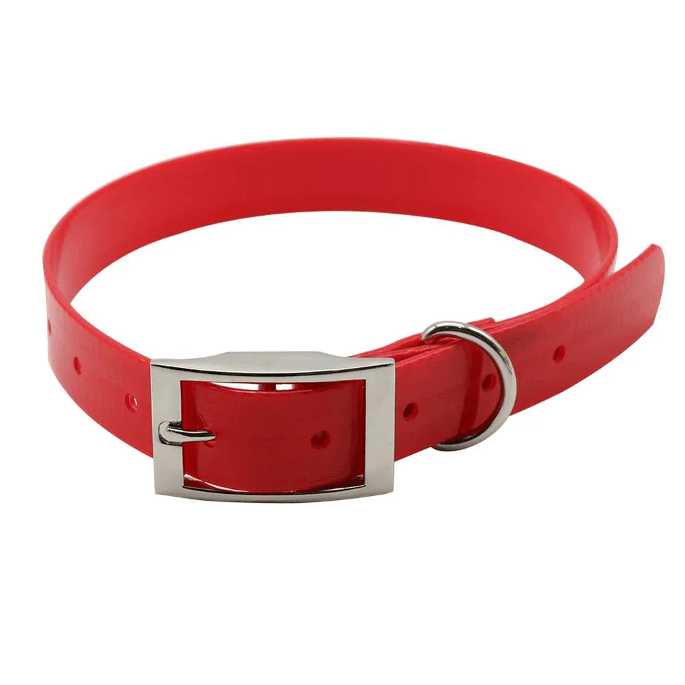 Waterproof TPU &amp; Nylon Dog Collar - Stylish, Durable, and Easy to Clean Red / L