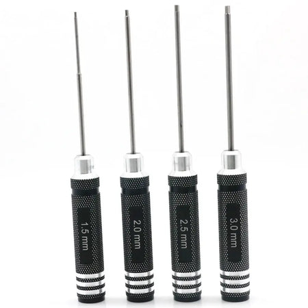 RC Tools 4 pcs Hex Screw Driver Set Titanium Plating Hardened 1.5 2.0 2.5 3.0mm Screwdriver for Helicopter Toys by InterCyprus Trading Ltd
