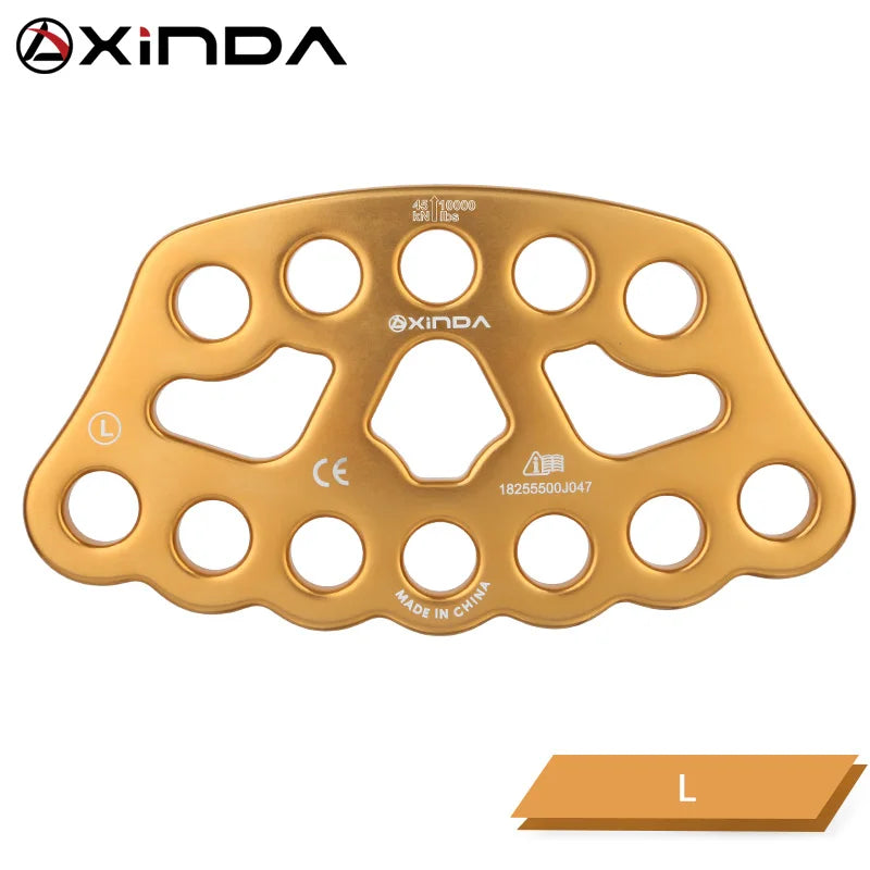 XINDA Four Hole Force Plate &ndash; Aluminum Magnesium Alloy Golden 12 hole