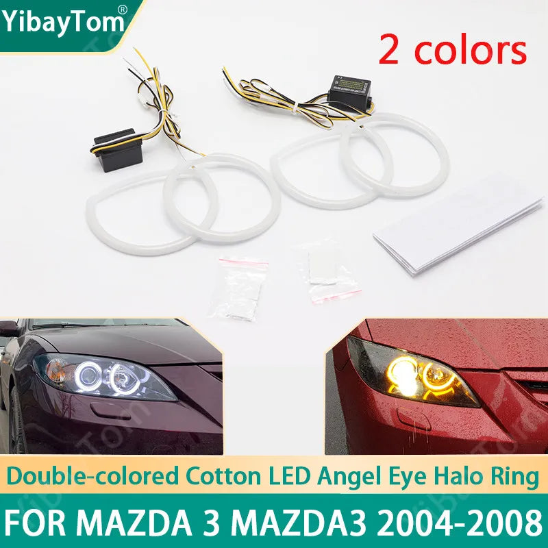 Kit de DRL de Ojos de Ángel LED con Señal de Giro Switchback para Mazda 3 2004-2008