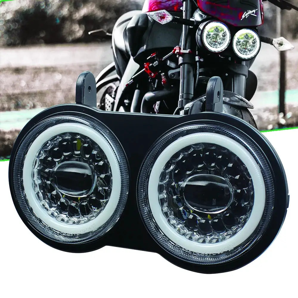 Motorcycle Dual Light LED Headlight for Buell XB Model 2003-2010 by InterCyprus Trading Ltd