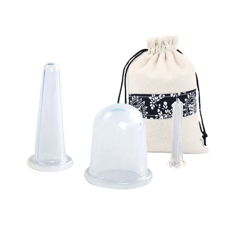 3Pcs Jar Silicone Vacuum Cupping Cans &ndash; Pain Relief