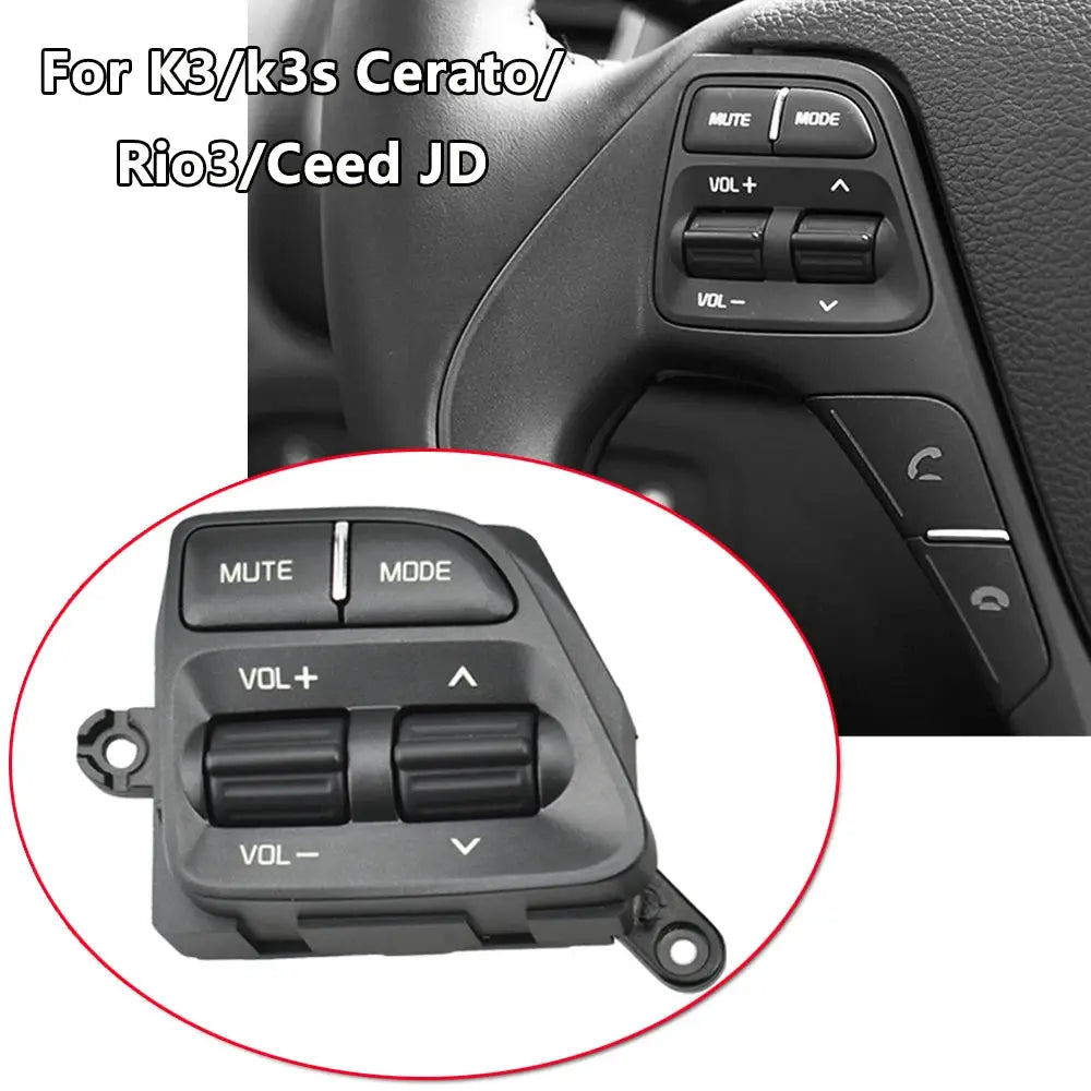 Button Switch for KIA K3 2014-2016 Rio 3 2014-2016 Cerato Classic 2017 Ceed JD 2012-2014 Steering Wheel Buttons by InterCyprus Trading Ltd