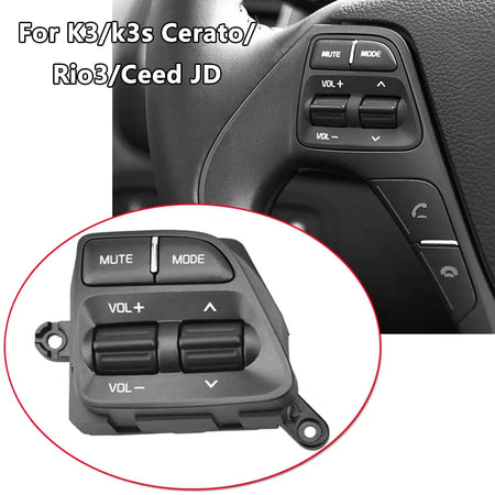Button Switch for KIA K3 2014-2016 Rio 3 2014-2016 Cerato Classic 2017 Ceed JD 2012-2014 Steering Wheel Buttons by InterCyprus Trading Ltd