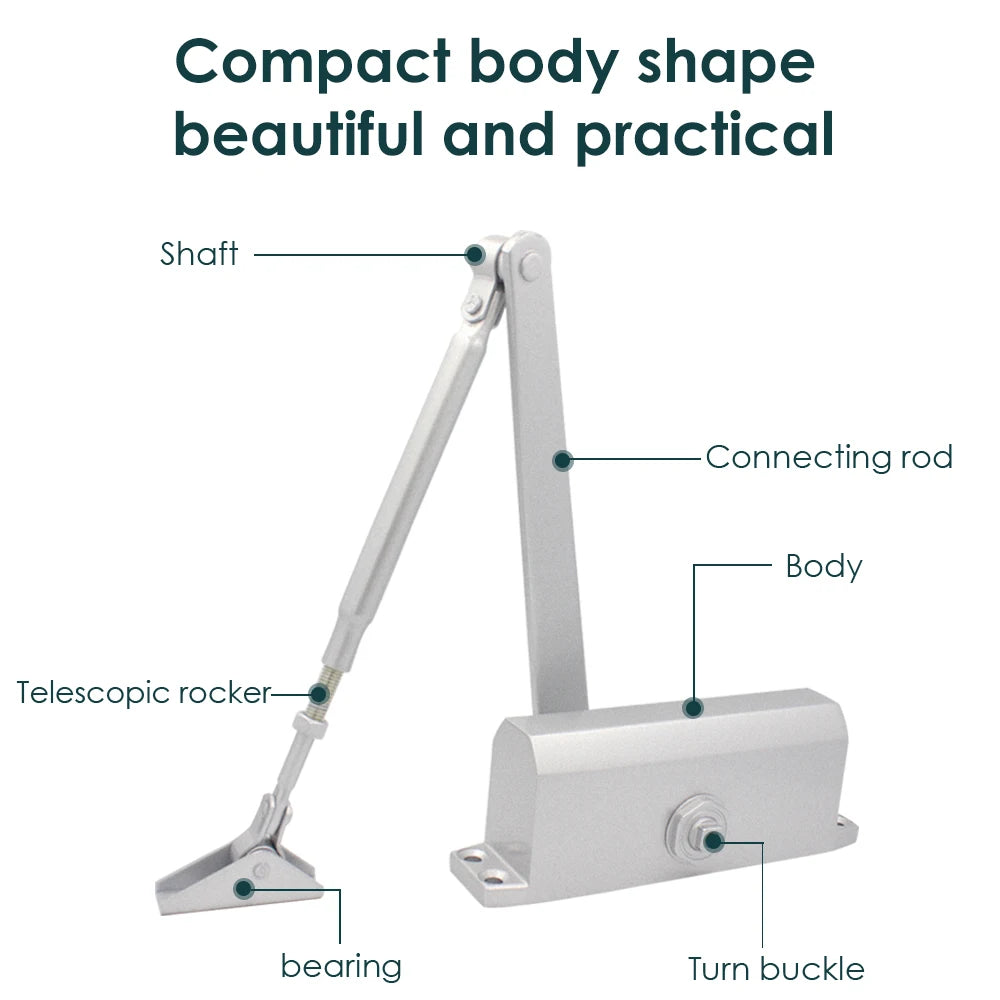 HBM/L Hydraulic Door Closer &ndash; Adjustable Closing Speed