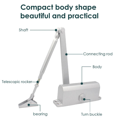 HBM/L Hydraulic Door Closer &ndash; Adjustable Closing Speed