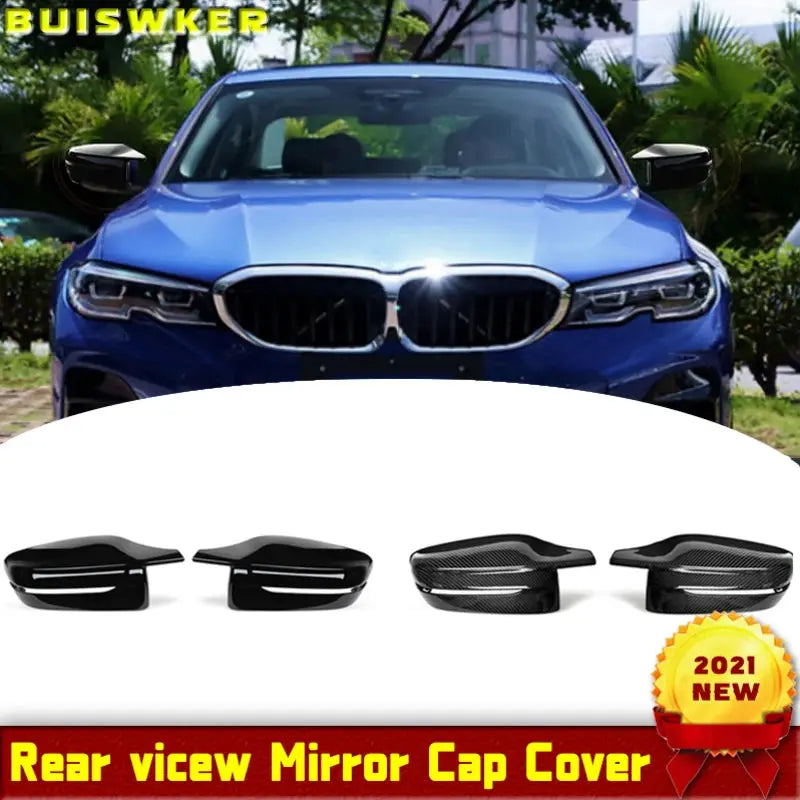 Mirror Cover M Style Car Side Rearview Mirror Cover Cap For BMW 3 Series G20 G21 G30 G38 G22 G23 G11 G12 G15 G16 2019 2020 by InterCyprus Trading Ltd