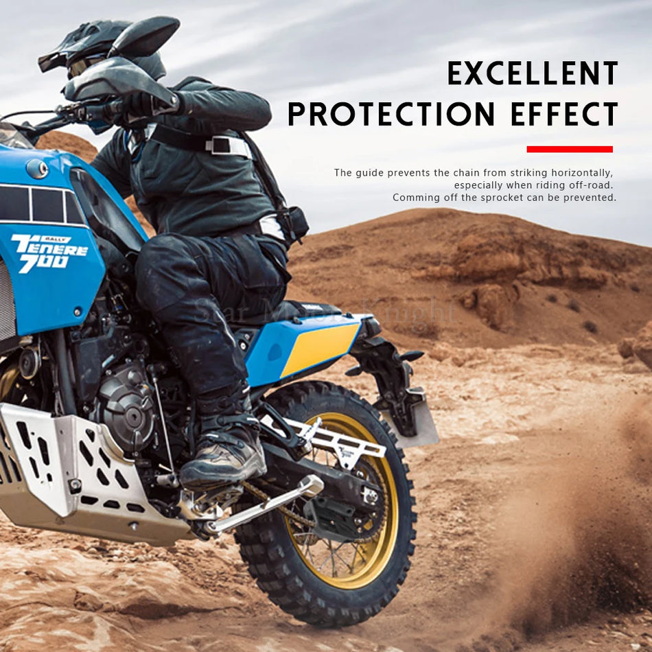 Yamaha Tenere 700 kædeguide beskytterplade til off-road brug, nem montering på venstre svingarm