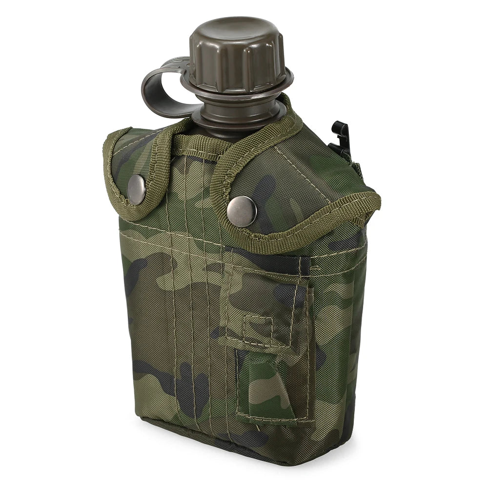 1L Outdoor Military Canteen Bottle &ndash; Felt-Lined Cover