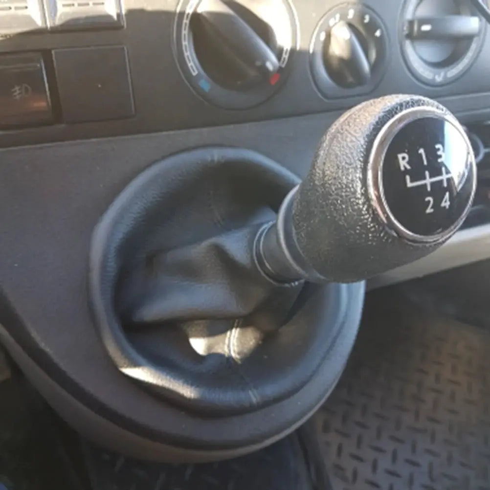 5 Speed Manual Black Gear Shift Knob Kit Gaiter Boot Cover For VW T5 T5.1 T6 Leather Gear Stick Cover Dust-Proof Replacement by InterCyprus Trading Ltd