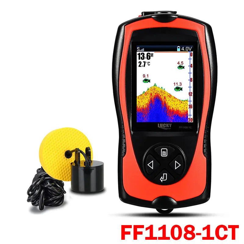 LUCKY Rechargeable Fish Finder FF1108-1CWLA/CT | Wireless Sonar Sensor | 45M Depth