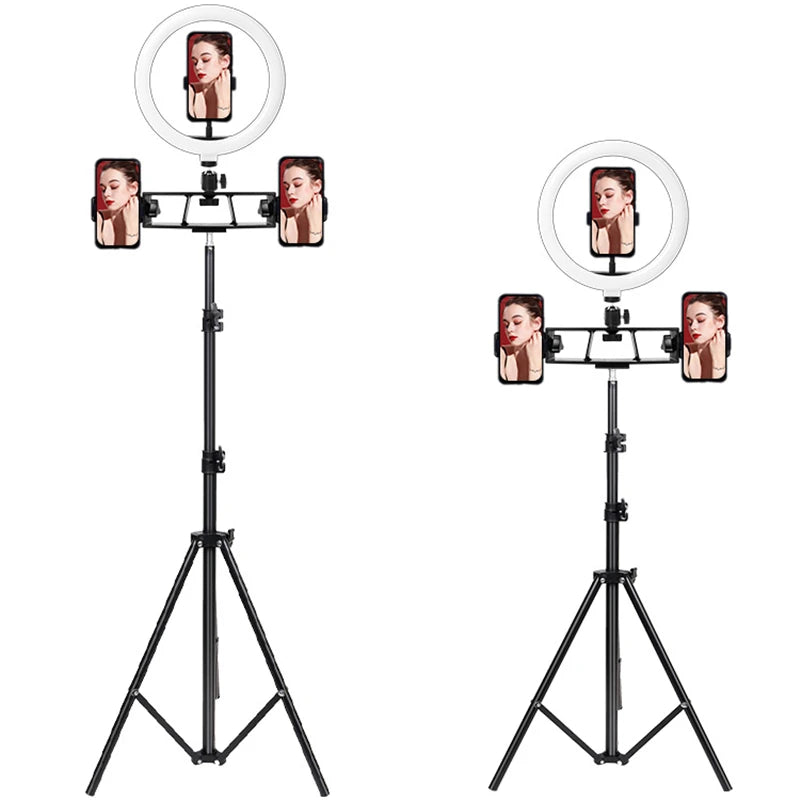 LEAFILLIGHT 26/33cm LED Selfie Ring Light with Tripod and Bluetooth Remote