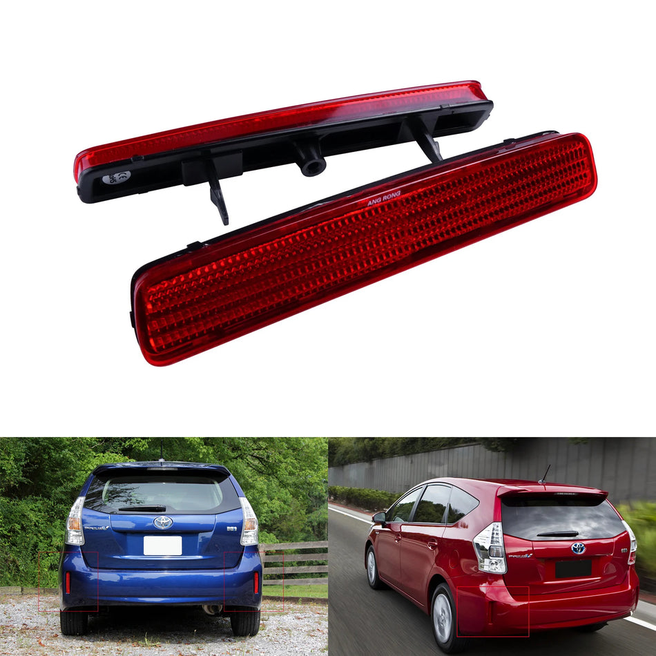 Rückstoßreflektor-Linsenbaugruppe Rot für Toyota Prius V 2012 Scion TC