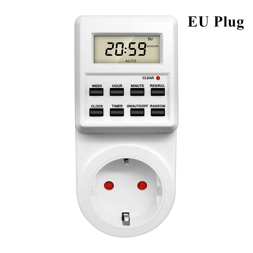 TM03 Digital Timer Socket - 24H Programmable Outlet EU Plug