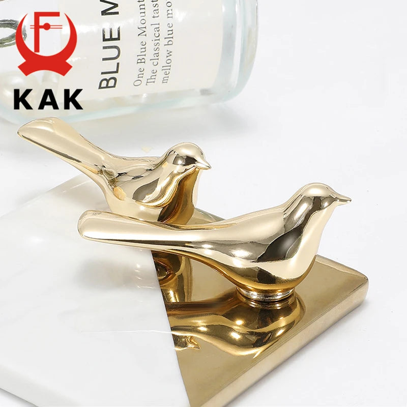 KAK Vintage Gold Zinc Alloy Wall Hook Cabinet Knob 64mm