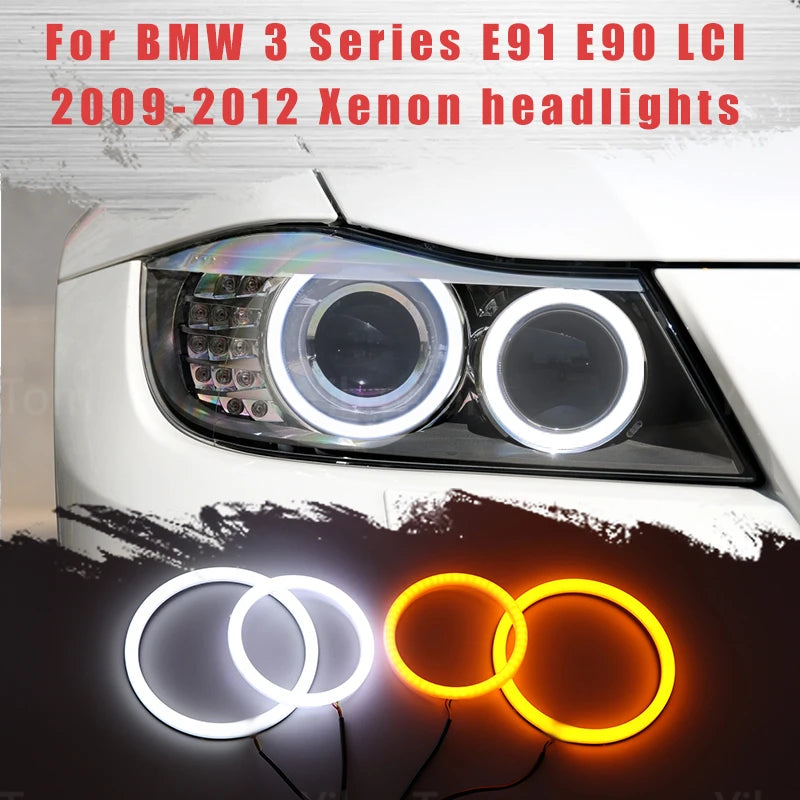 LED Φωτισμός Switchback Angel Eye Rings για BMW 3 Series E90 E91 LCI