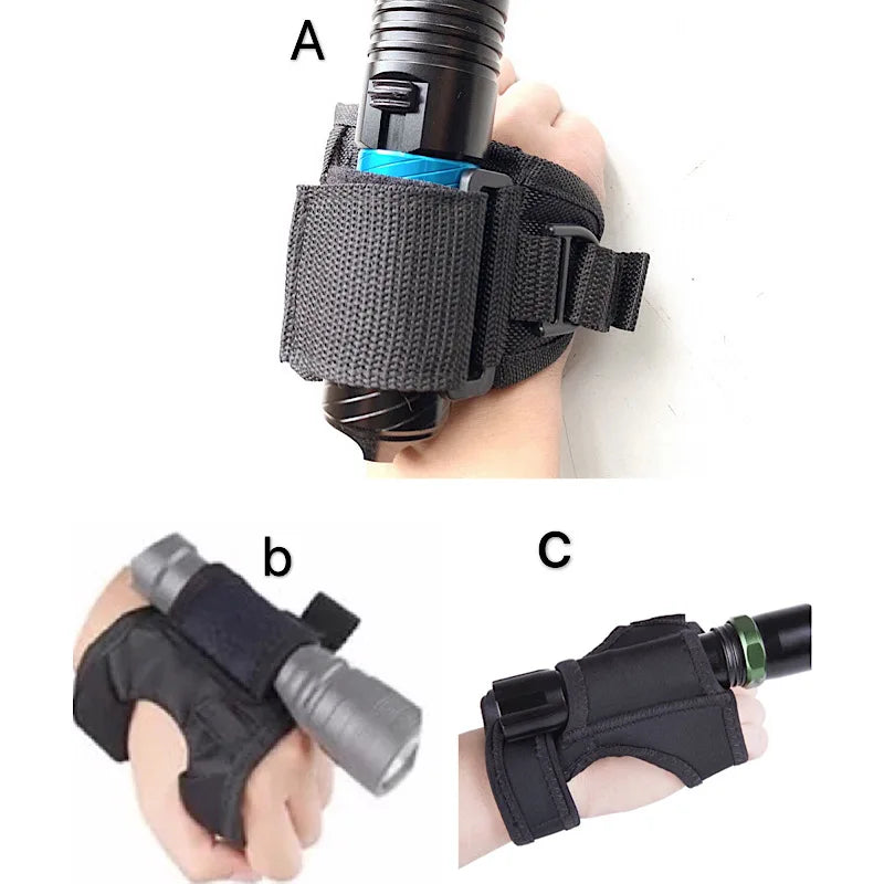 2020 Underwater Scuba Diving LED Torch Holder Wrist Strap