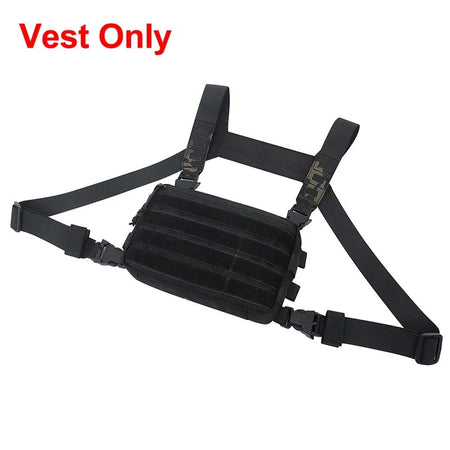 CS Wargame Chest Rig Airsoft Pouch &ndash; Molle System Ready Black