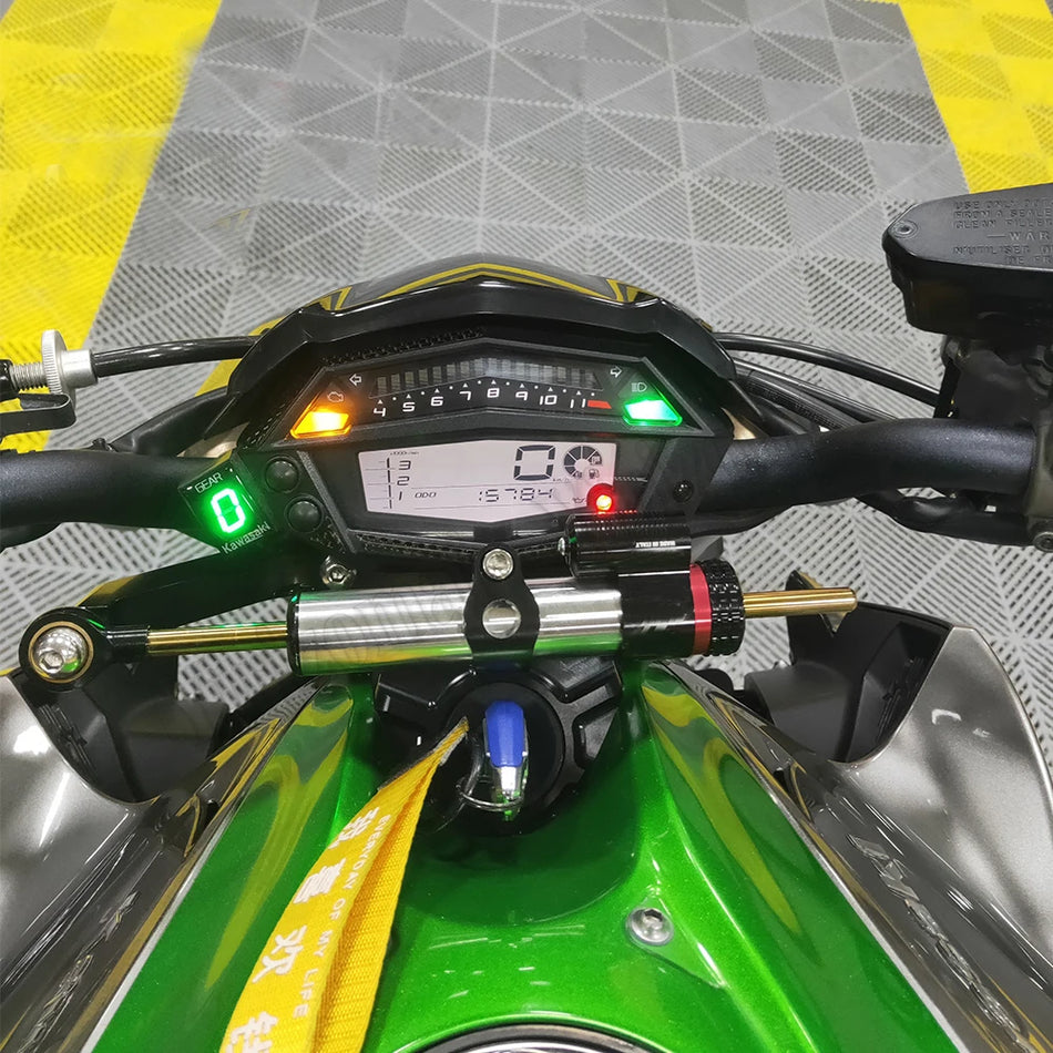 Kawasaki Z1000 CNC-dämpare styrningsstabilisator med fäste, linjär omvänd säkerhetskontroll 2014 till 2017