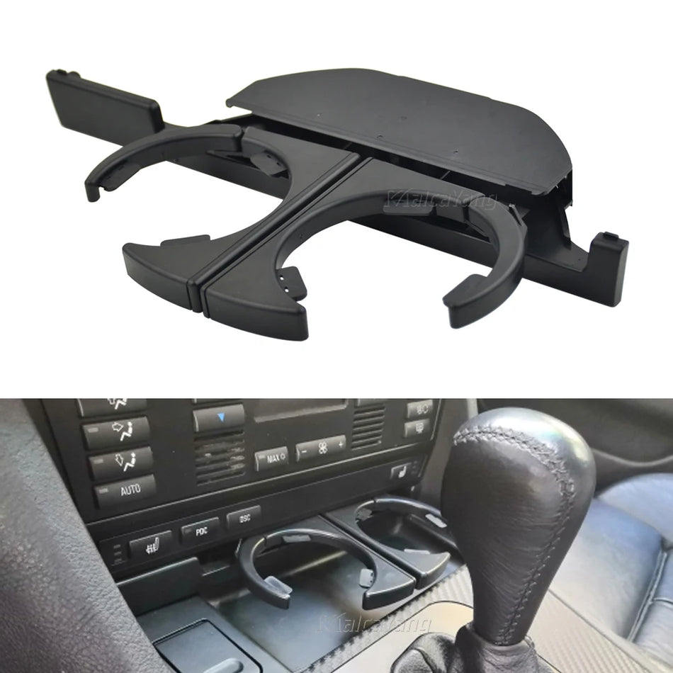 Portavasos retráctil ABS para consola del salpicadero BMW E39