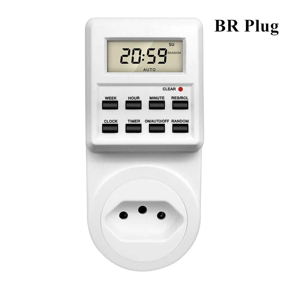 TM03 Digital Timer Socket - 24H Programmable Outlet BR Plug