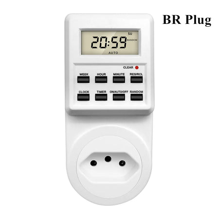 TM03 Digital Timer Socket - 24H Programmable Outlet BR Plug