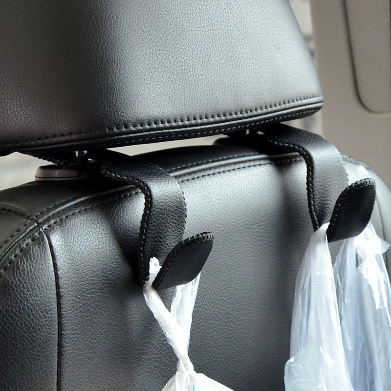 Kopfstützenhaken für das Auto PU-Leder versteckter Rückenaufhänger Organizer