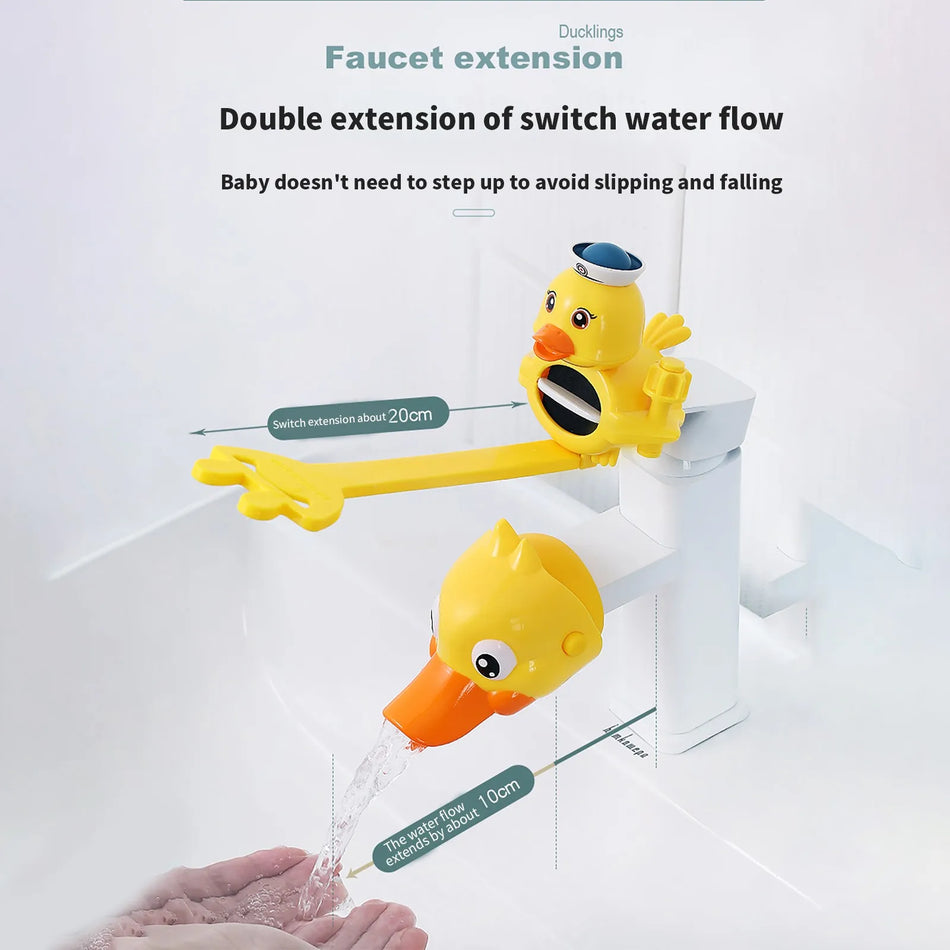 Élargisseur de robinet en dessin animé pour enfants - Accessoire de lavabo de salle de bain résistant aux éclaboussures