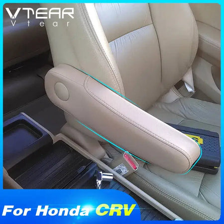 Vtear For Honda Crv Armrest Car Seat Side Pad Arm Rest Cushion Interior Parts Leather Cover Accessories 2007 2008 2011 2017 2018 by InterCyprus Trading Ltd
