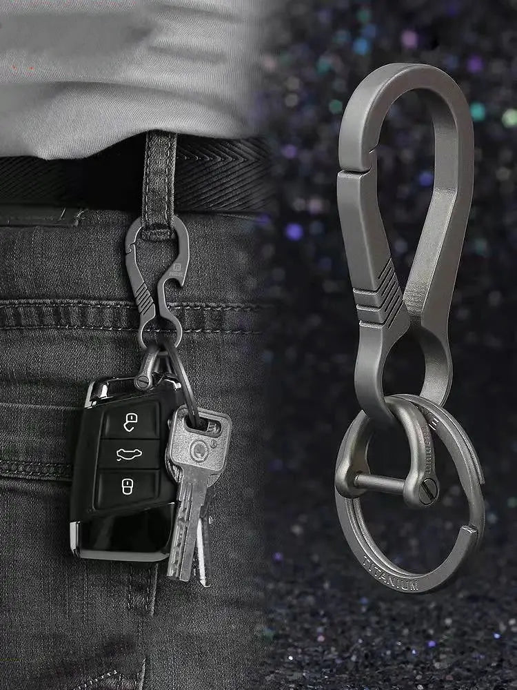 Luxury Titanium Keychain - Ultra Lightweight Carabiner for Men ...