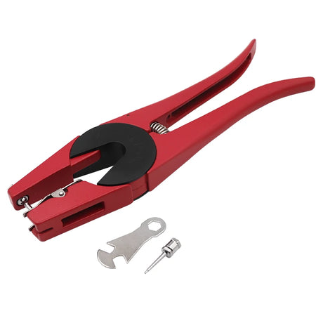 Ear Tag Clamp And Cutter Pliers &ndash; Efficient Tagging Red ear tag clamp