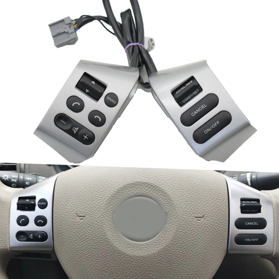 Lenkradsteuerungstasten mit rotem Hintergrundlicht aus ABS für Nissan LIVINA, TIIDA, SYLPHY