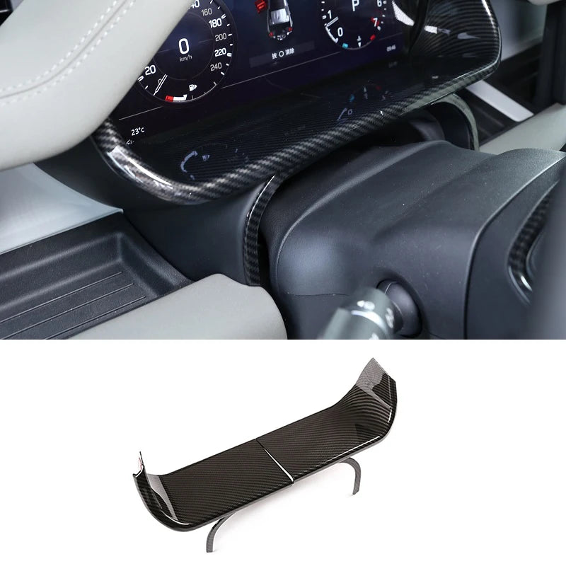 2 Adet ABS Karbon Fiber Gösterge Paneli Çerçevesi Defender 90 110 İçin