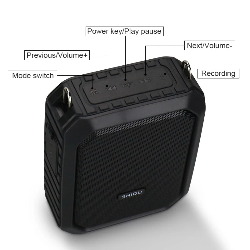 SHIDU M800 - 18W Portable Bluetooth Voice Amplifier