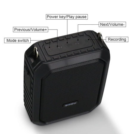 SHIDU M800 - 18W Portable Bluetooth Voice Amplifier