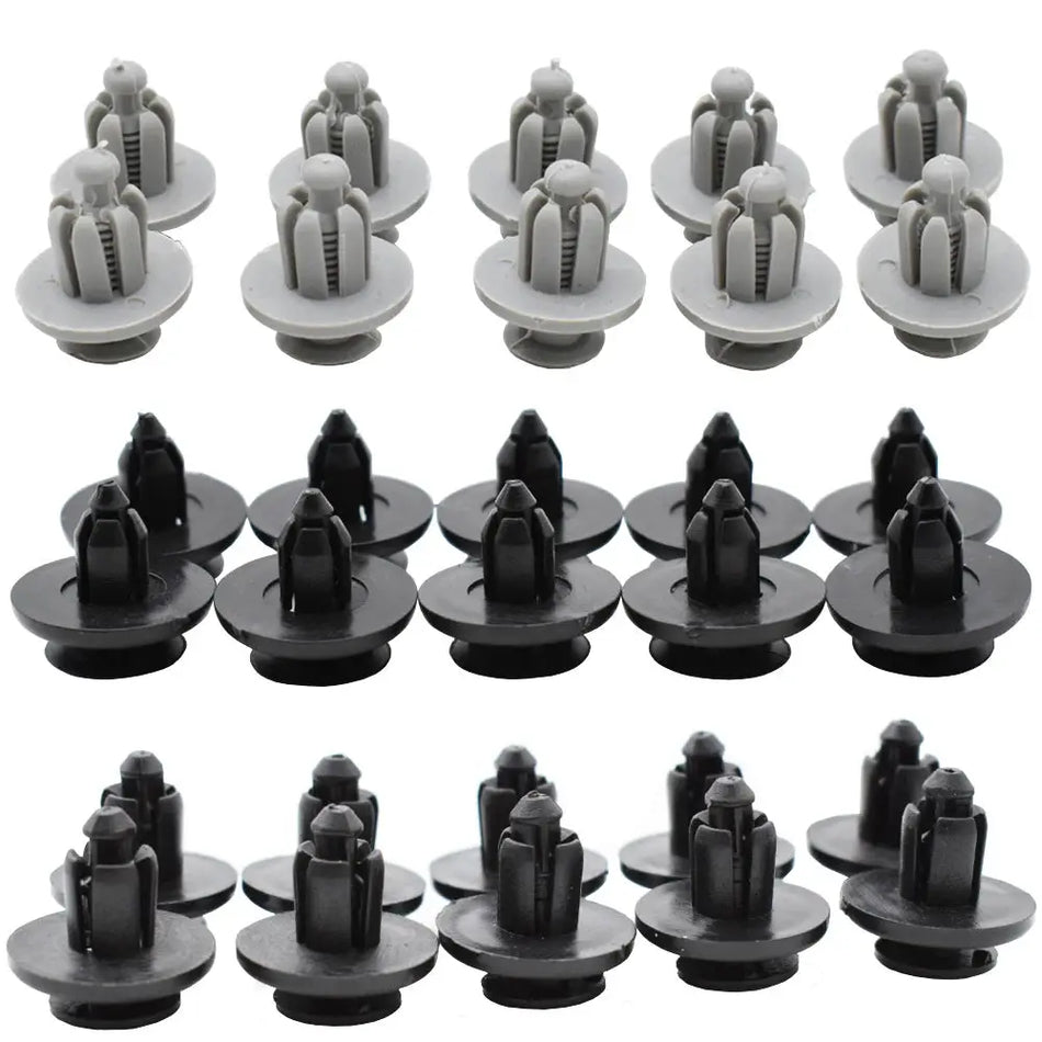 100PCS Car Clips Auto Fasteners Mixed Plastic Vehicle Bumper Clip Retainer Rivet Door Panel Fender Liner For Audi Honda Mazda by InterCyprus Trading Ltd