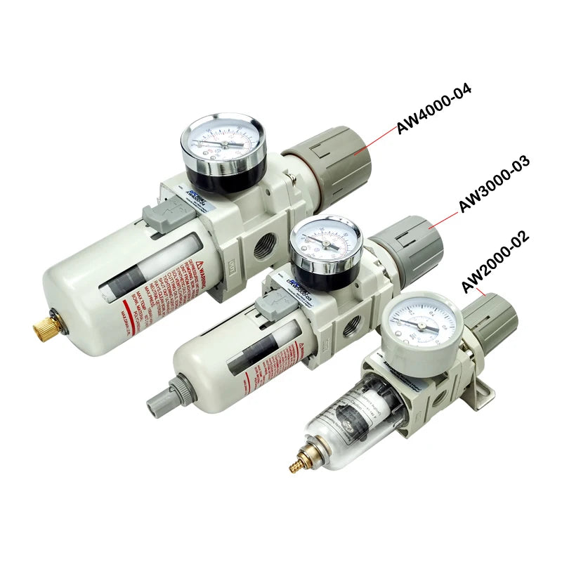 AW2000-02 AW3000-03 AW4000-04 Compressor Air Filter Controller Oil Separator Filters Pneumatic Air Pressure Regulator &ndash; High-Efficiency Air Filtration and Pressure Control