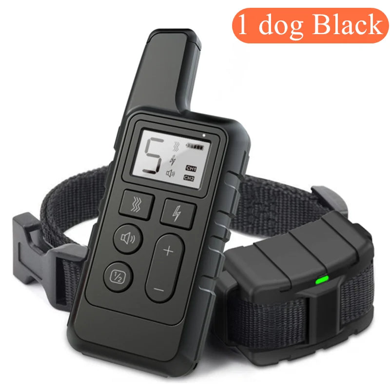 New 500m Waterproof Dog Training Collar &ndash; Remote Control 1 dog black