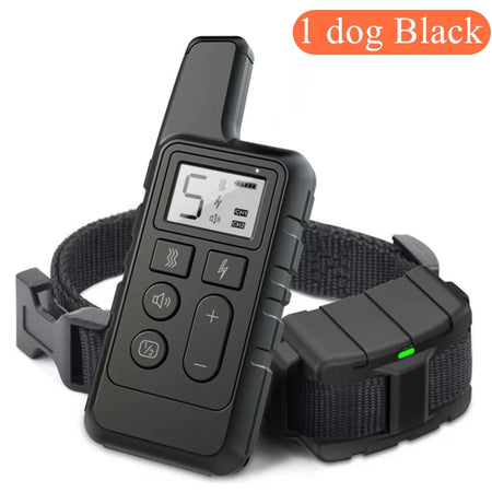 New 500m Waterproof Dog Training Collar &ndash; Remote Control 1 dog black