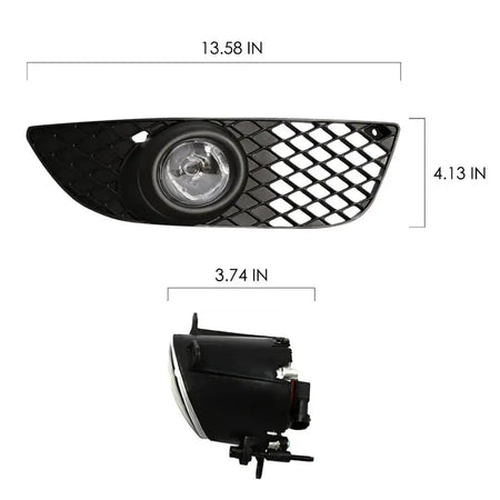 Fog Lights For Mitsubishi Lancer 2008 2009 2010 2011 2012 2013 Fog Lamp Harness Switch Front Driving Bumper Grille Super Bright by InterCyprus Trading Ltd
