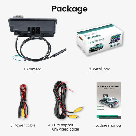 AHD Backup Camera With Night Vision And Guide Lines For Audi A3 A4 A6 Q5 Q7 by InterCyprus Trading Ltd