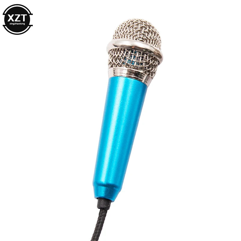 Portable 3.5mm Stereo Studio Mic &ndash; Plug And Play Microphone Blue