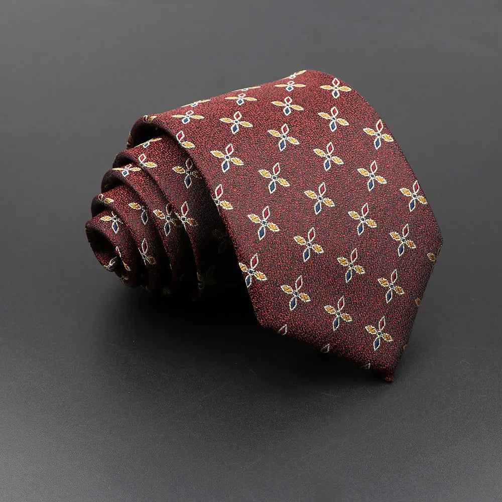 Men's Floral Tie with Brown Bear and Horse Print