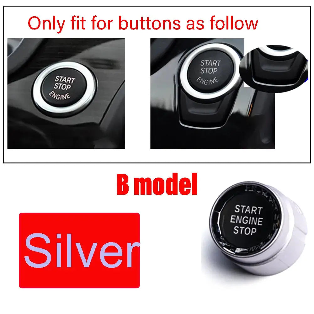 Engine Start Stop Button Sticker Crystal ABS for BMW F20 F30 F10 by InterCyprus Trading Ltd